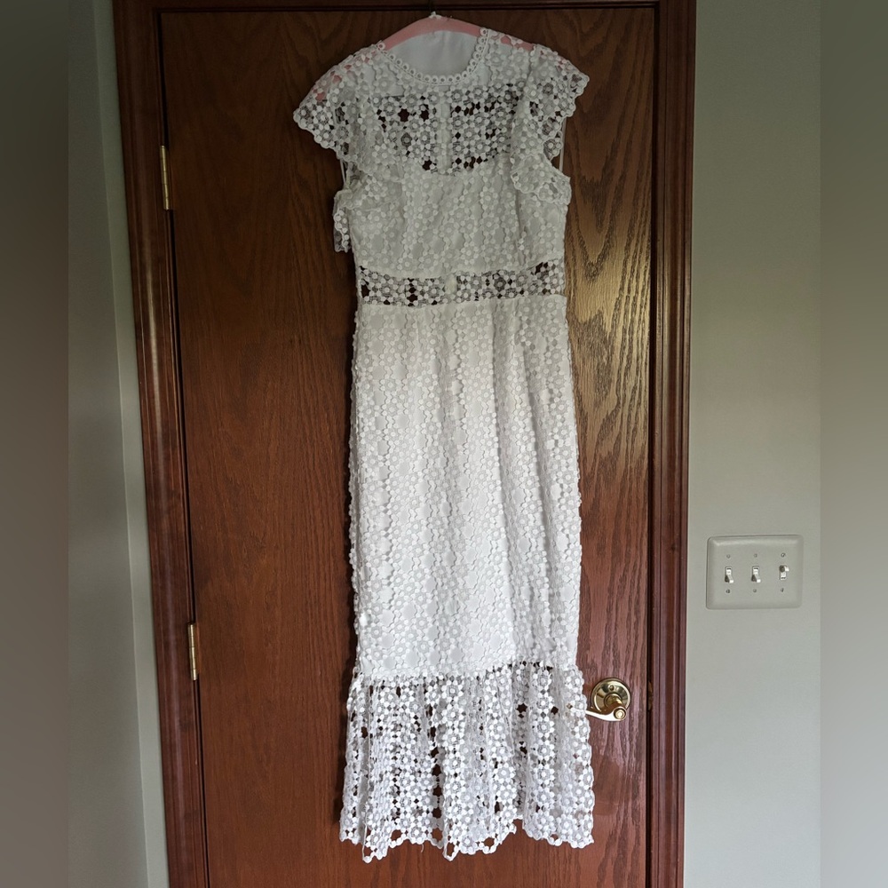 Petal & Pup White Lace Midi Dress - Picture 2 of 7